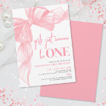Pink Bow Girls Just Wanna Be ONE 1st Birthday Invitation<br><div class="desc">She’s Tying Up Her Twenties 30th Birthday Invitation. This chic design showcases a striking watercolor bow with a ribbon frame accenting the top and left side, giving the card a stylish and playful feel. The phrase “She’s Tying Up Her Twenties” is displayed in the lower right corner in graceful script,...</div>
