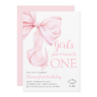 Pink Bow Girls Just Wanna be ONE First Birthday