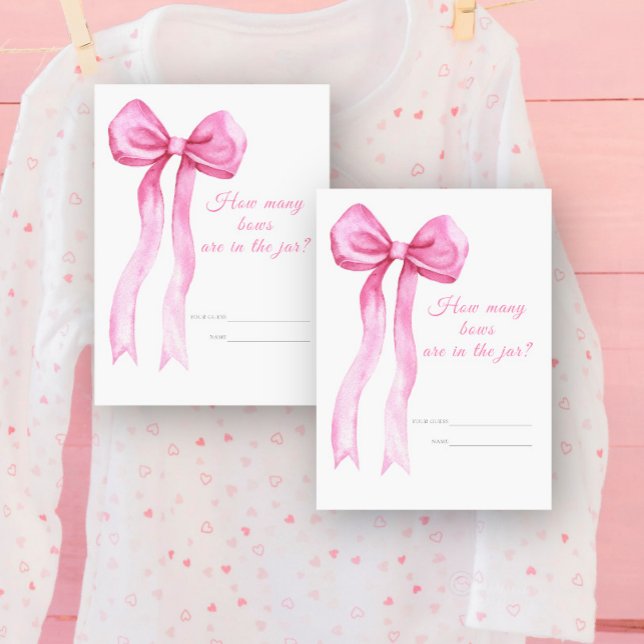 Pink bow - Guess how many bows game Enclosure Card (Creator Uploaded)