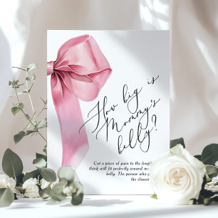 Pink Bow How big is mommys belly game Poster