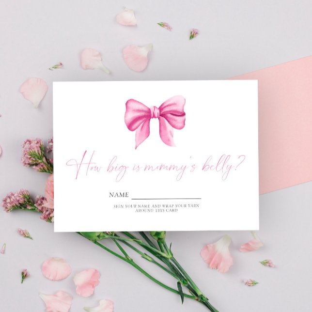 Pink Bow How big is mummy's belly game Enclosure Card (Creator Uploaded)