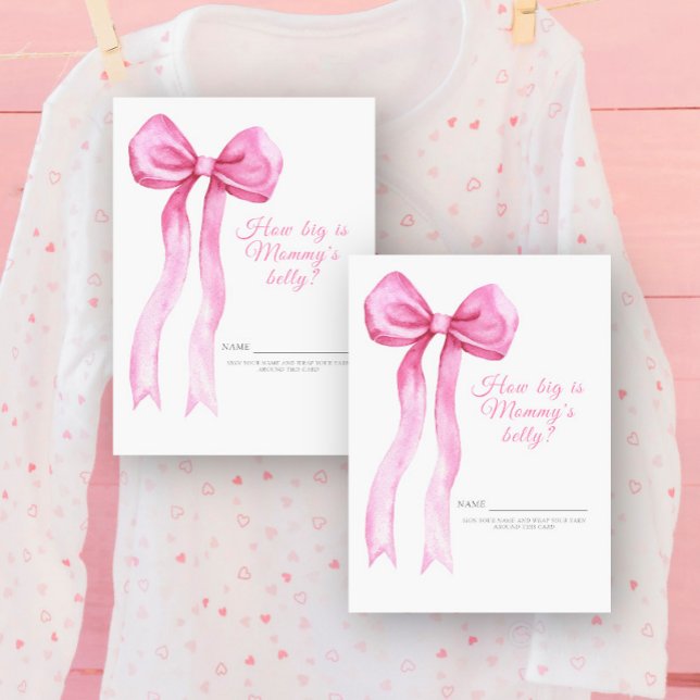 Pink Bow How big is mummy's belly game Enclosure Card (Creator Uploaded)