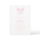Pink Bow Invitation Grandmillennial Preppy