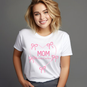 Pink Bow Mother's day modern stylish T-Shirt