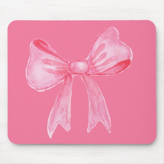 Pink Bow Mouse Pad - Pink Bow Collection (Front)