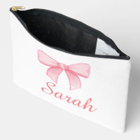 Pink Bow Name Tote Bachelorette Bridesmaid gift