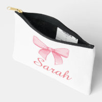 Pink Bow Name Tote  Bachelorette Bridesmaid gift
