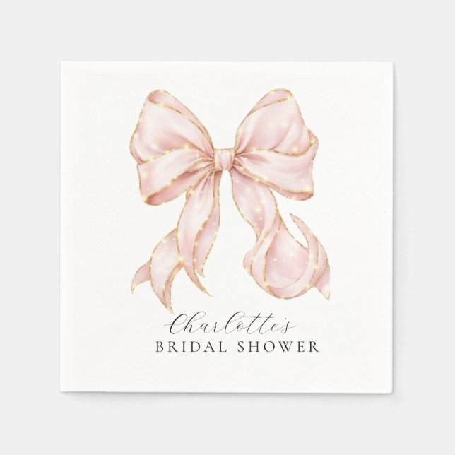 Pink Bow  Napkin (Front)