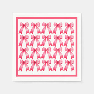 Pink Bow Napkins