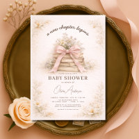 Pink Bow New Chapter Begins Baby Shower