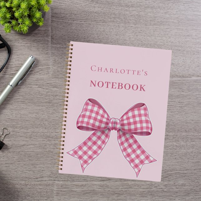 Pink bow notebook (Creator Uploaded)