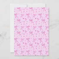 Pink Bow Party Invitation
