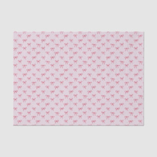 pink bow pattern Valentine's Day Tissue Paper