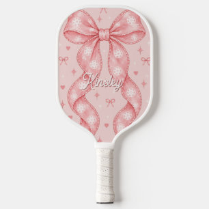 Pink Bow Pickleball Paddle Girly Coquette Paddle