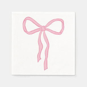 Pink Bow, Pink Ribbon Napkin