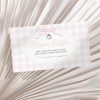 Pink Bow Pumpkin Baby Shower Diaper Raffle