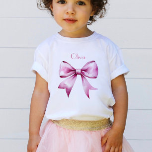 Pink Bow Ribbon Nursery Baby T-Shirt