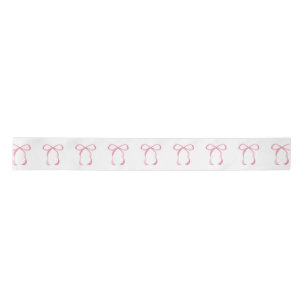 Pink Bow Ribbon Satin Ribbon