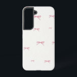 Pink Bow Samsung Phone Case<br><div class="desc">Minimalist pink bow Samsung Case.</div>