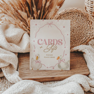 Pink Bow Silly Goose Coquette Cards & Gifts Sign