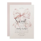 Pink Bow Sweet Sixteen Birthday Invitation