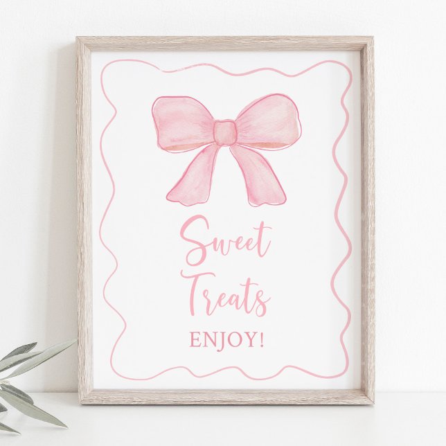 Pink Bow Sweet Treats Birthday Sign (Creator Uploaded)