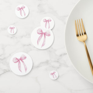 Pink Bow Table Confetti
