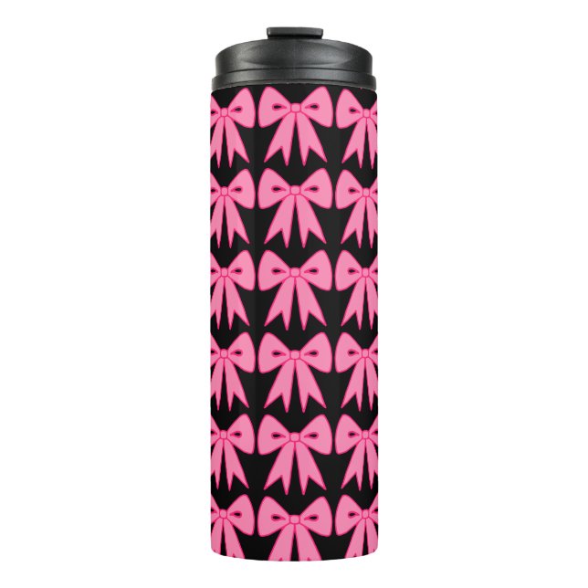 Pink Bow Thermal Tumbler (Front)