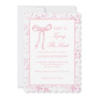 Pink Bow Toile She's Tying The Knot Bridal Shower