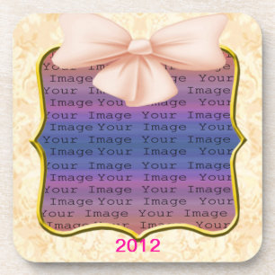 Pink Bow Wedding Coasters