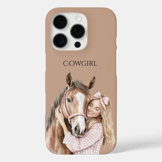 Pink Bow Western Farm Cowgirl Horse Case-Mate iPhone Case (Back)