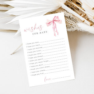 Pink Bow Wishes for Baby Modern Coquette Advice