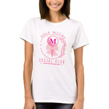 Pink Bow Wreath Monogram Golf Wives Social Club