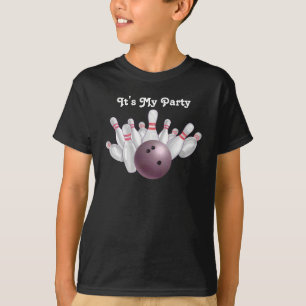 Pink Bowling Party Dark T-Shirt