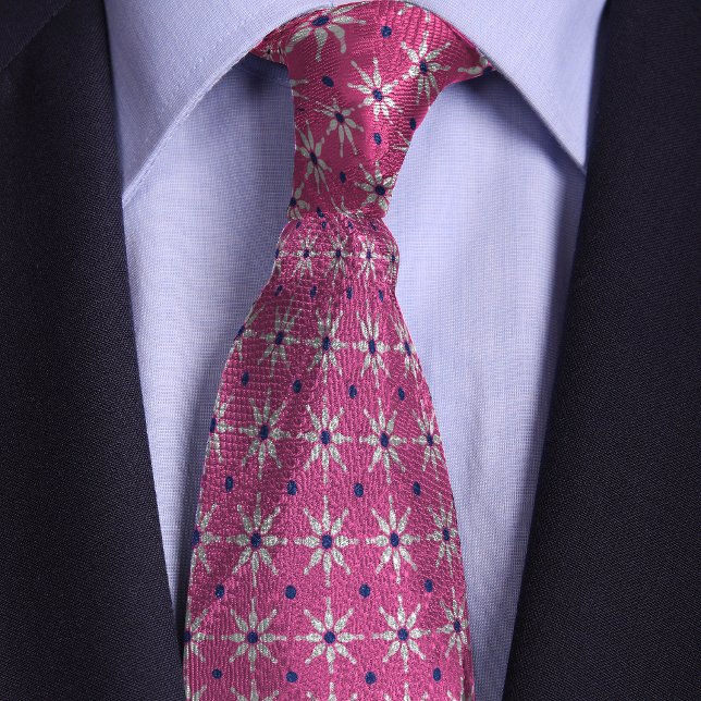 Pink Bowling Pin Flower Pattern Tie (Creator Uploaded)