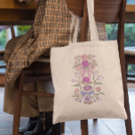 Pink Bows and Blossoms Floral Tote Bag<br><div class="desc">Boho and rustic tote bag featuring hand drawn illustration of bows and flowers in pink and purple colours.</div>