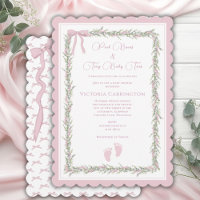 Pink Bows & Baby Toes Elegant Baby Shower