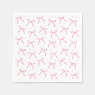 Pink Bows Birthday Shower Wedding Napkin