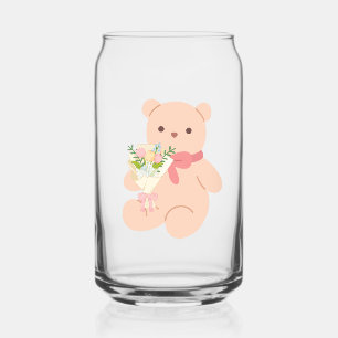 pink bows can glass
