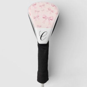 Pink Bows Cute Coquette Cottage Chic Golf Head Cover