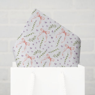Pink Bows Decoupage Paper, Birthday Shower Tissue Paper