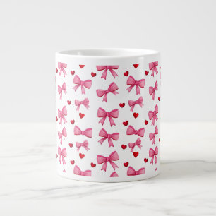 Pink Bows Large Coffee Mug