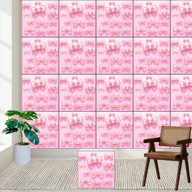 Pink Bows Pattern Cute Aesthetic  Wallpaper (Creator Uploaded)