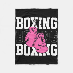 Pink Boxing Gloves  Fleece Blanket