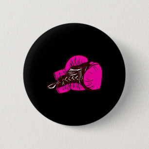 Pink Boxing Gloves I Boxing Girl 6 Cm Round Badge