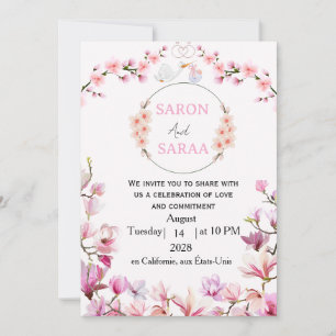 Pink Boy-Girl Baby Shower Invitation