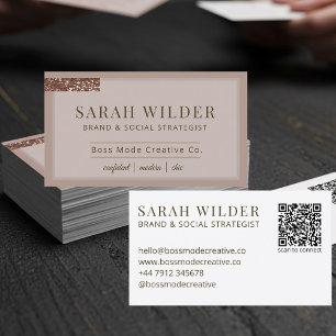 Pink Brand & Social Strategist Business Card