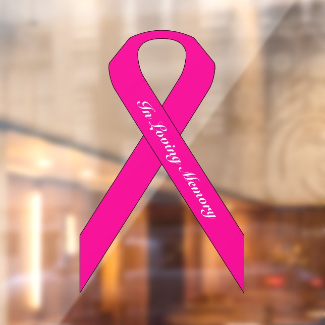 [Pink] Breast Cancer Awareness Ribbon Window Cling (Sheet 2)