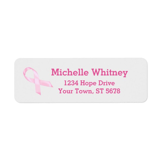 Pink Breast Cancer Ribbon (Front)
