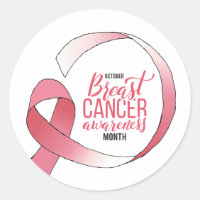 Pink Breast Cancer Ribbon Drawing BCA Month
